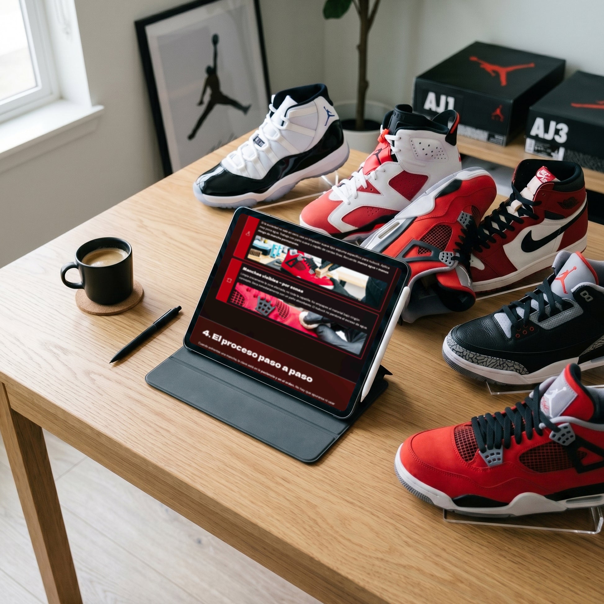Limpieza y protección de Jordan 4 Toro Bravo con materiales delicados