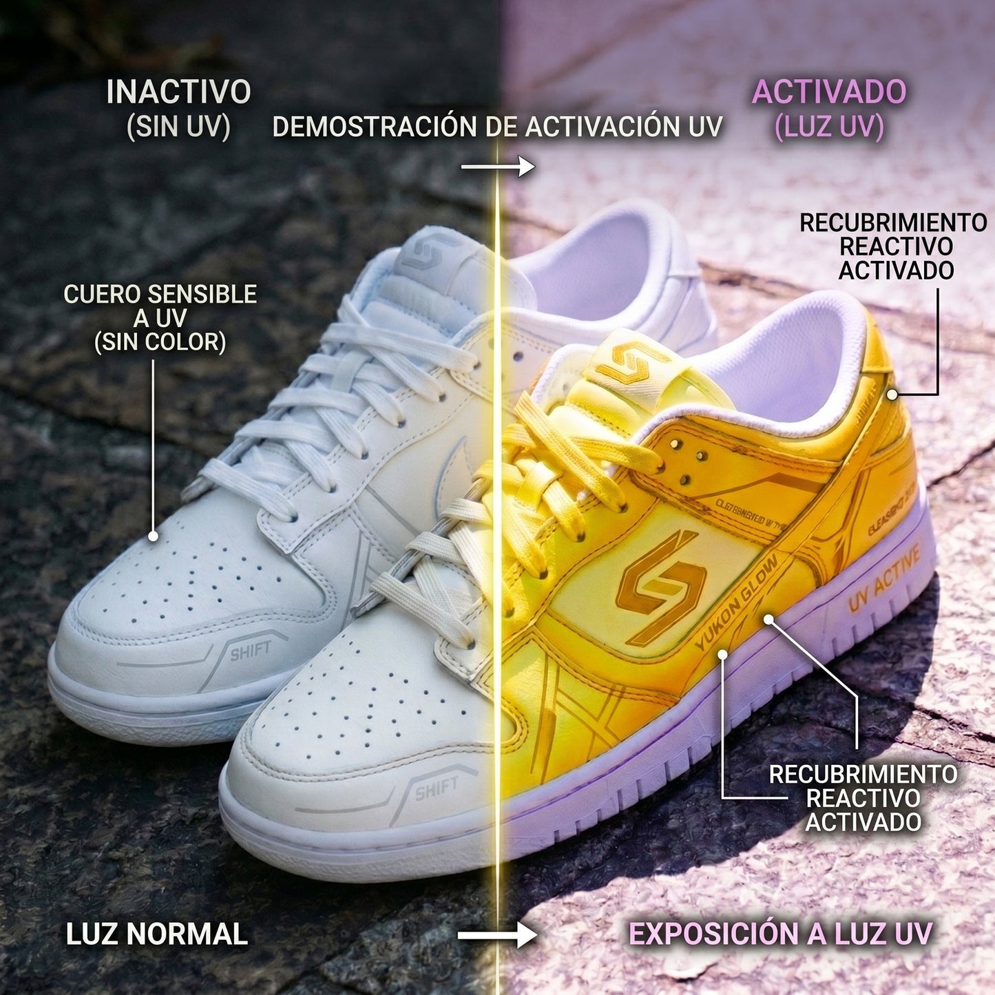 Pintura para Zapatillas – TARRAGO Fotocromática Yellow