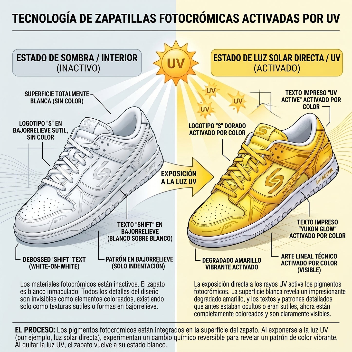 Pintura para Zapatillas – TARRAGO Fotocromática Yellow