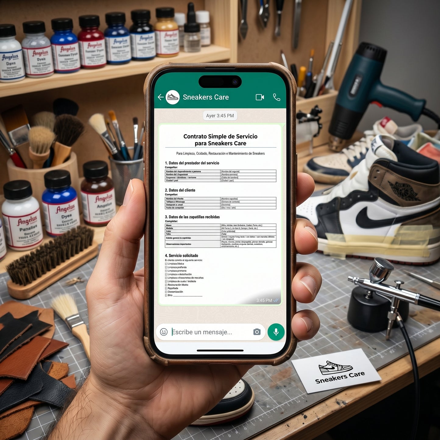 Contrato Simple para Servicios de Limpieza de Zapatillas