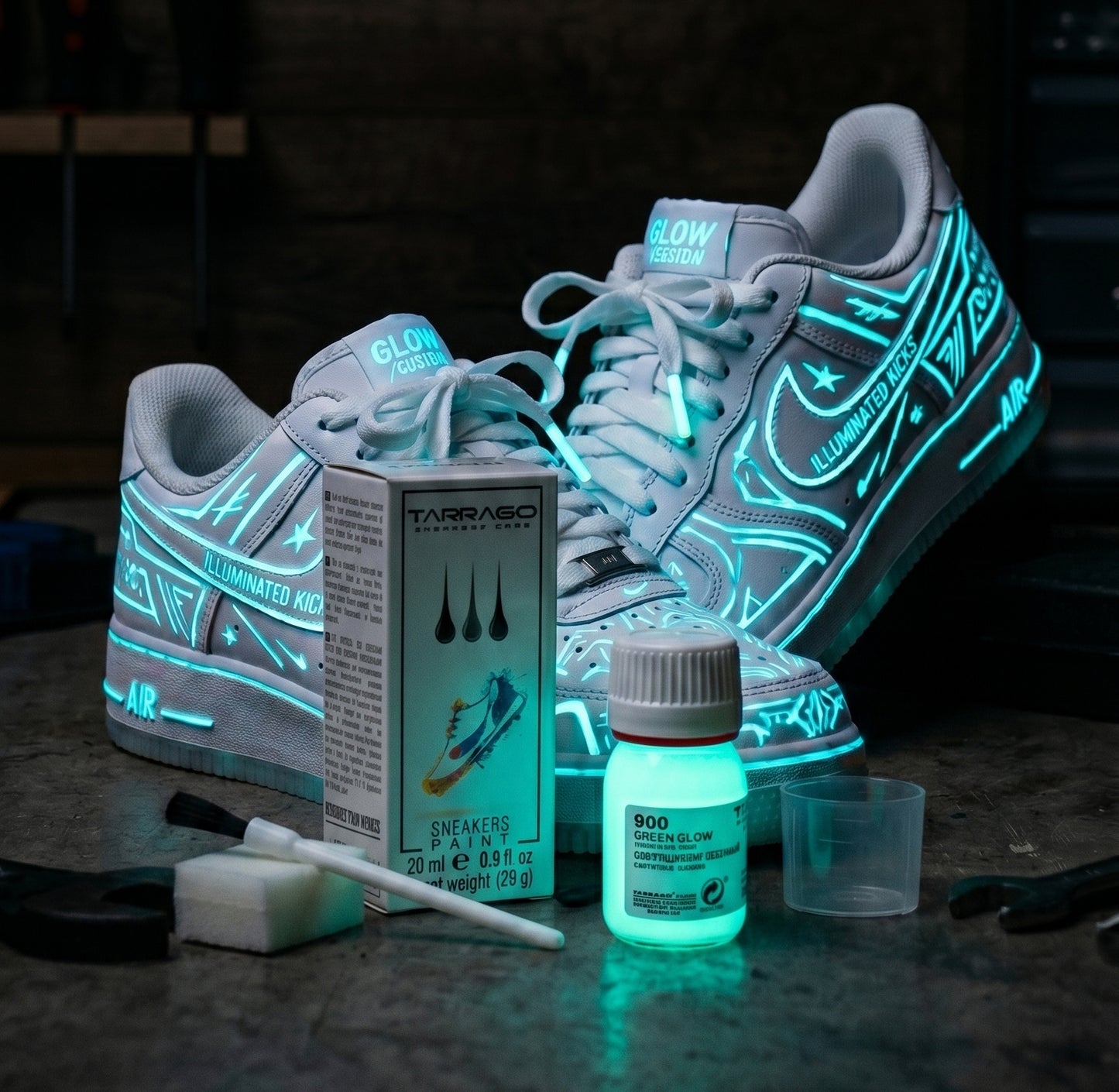 Pintura para Zapatillas TARRAGO – Brilla en la Oscuridad